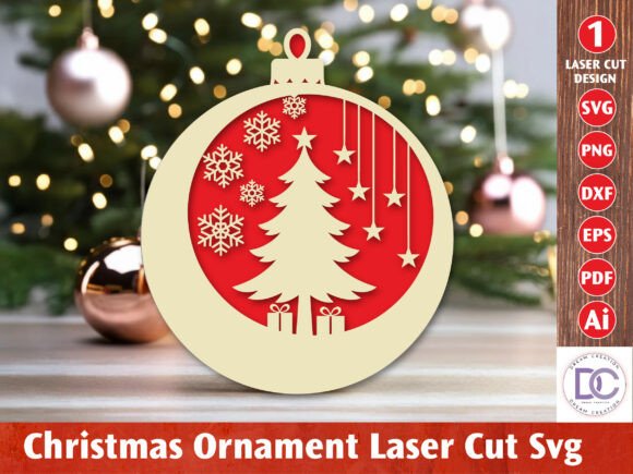 Download Christmas Ornament Laser Cut File - Premium Bundle