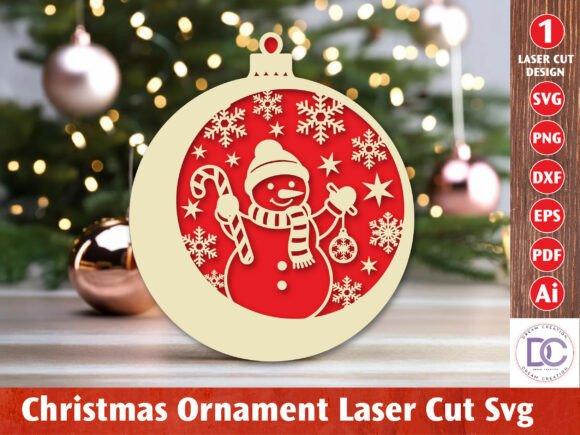 Download Christmas Ornament Laser Cut File - Premium Resources