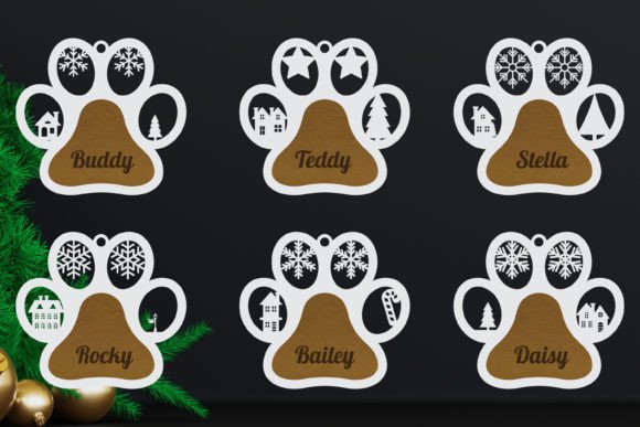 Download Dog Christmas Ornament Laser Cut File - Christmas ornament laser cut file Collection