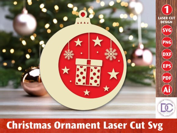 Download Christmas Ornament Laser Cut File - Premium Bundle